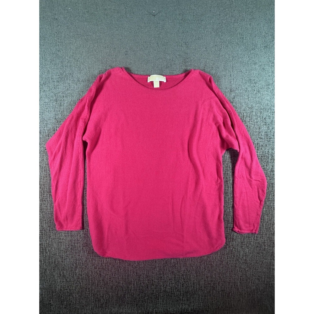 Michael Michael kors long sleeve casual knit sweater hot pink Small
